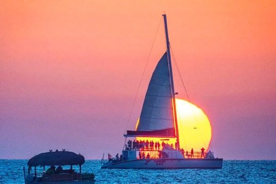Sunset Sip and Sail with Open Bar, Live Music, and Appetizers from Key West