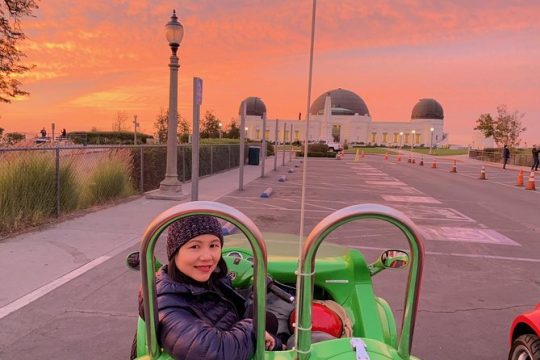 Mini-Car Sunrise Tour in Hollywood with Breakfast Sunny Day Scoot