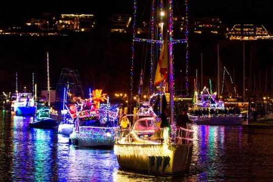 Private Newport Harbor Christmas Boat Parade Cruise from BayWatch Boat Charters