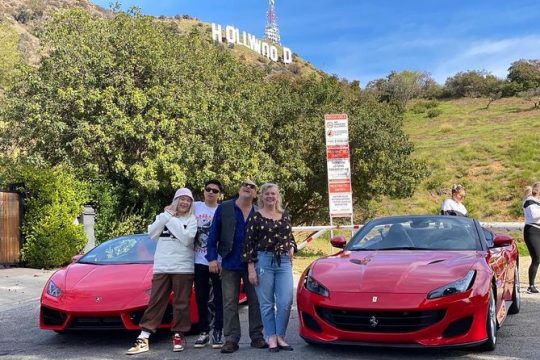 50 min PRIVATE Ferrari California driving tour to Hollywood Sign