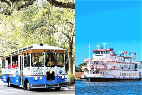 Savannah Land & Sea Combo: City Sightseeing Trolley Tour with Riverboat Cruise