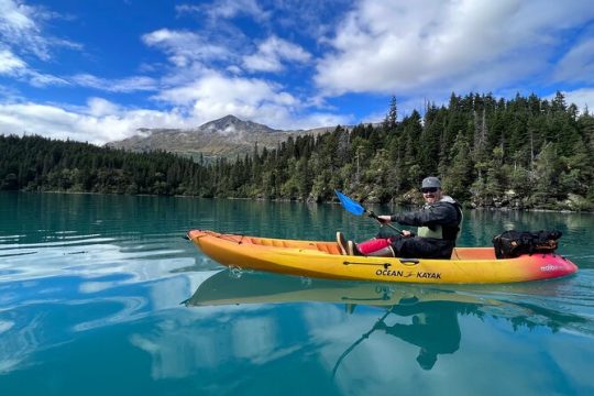 Kayak and Hike to Deep Blue, Glacially Carved Grant Lake, Alaska