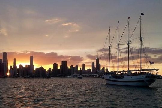 Chicago Skyline Sunset Sail Aboard Official Flagship of Chicago 148' S/V Windy