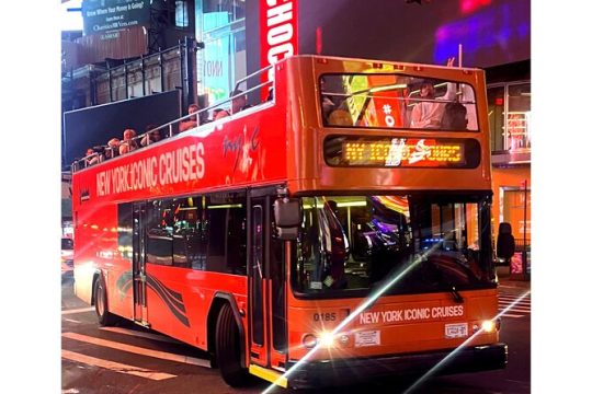 75-Minutes NYC Sightseeing Night Double Decker Bus Tour