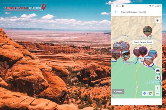 APP Self-guided Grand Canyon route with audio guide