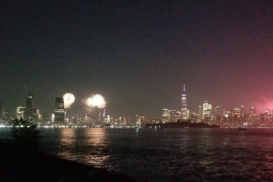 New York City Skyline and 4th of July Fireworks